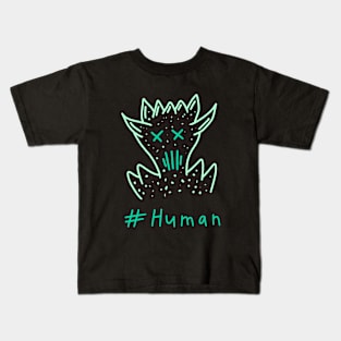 Human, Scary colourful alien, Versecism Art Kids T-Shirt